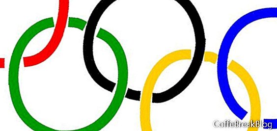 Diagrama dos anéis olímpicos por Jane Eborall