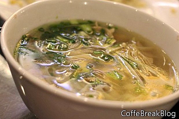 Recept za juho iz rezancev zelenja in zelišč