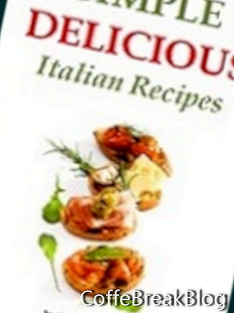 Prosta pyszna włoska książka kucharska z przepisami