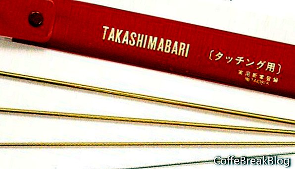 agulhas de gancho duplo, Tatting de agulha japonesa, pat. Takashima Toshiko